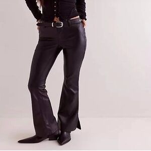 We The Free-Free People Level Up Vegan Pleather Pant in Black Lined SZ30/31 EUC!